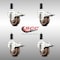 Service Caster 3 Inch 316SS High Temp Glass Filled Nylon 1 Inch Stem Caster Set Lock Brake SCC-SS316TTLEX20S314-GFNSHT-1-4 - alternate 1